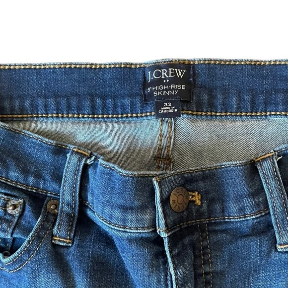 J.Crew Factory 9" Mid-Rise Skinny Jean Signature Stretch Sz 32 - Picture 4 of 9